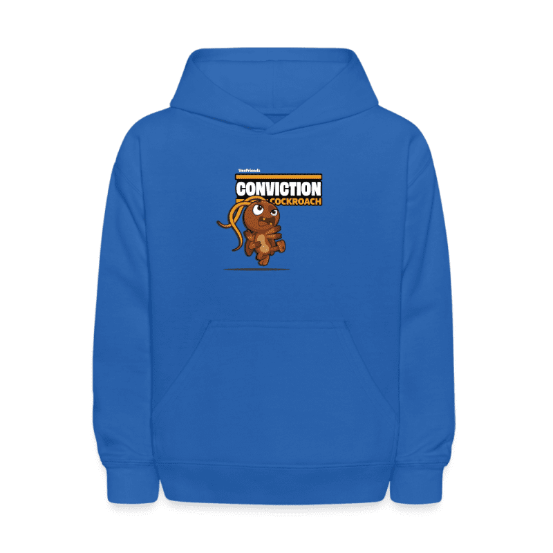 Conviction Cockroach Character Comfort Kids Hoodie - royal blue