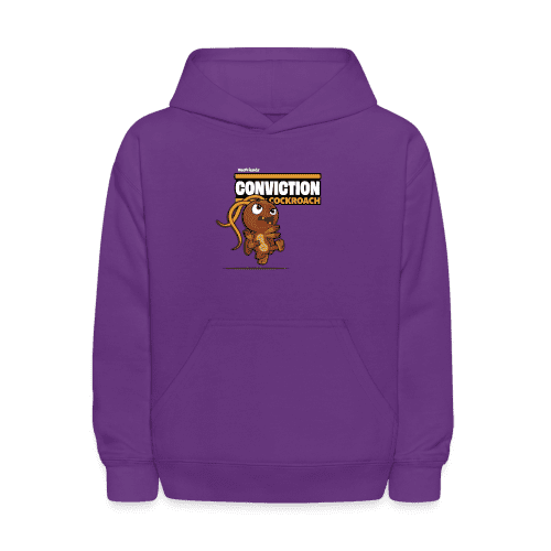 Conviction Cockroach Character Comfort Kids Hoodie - purple