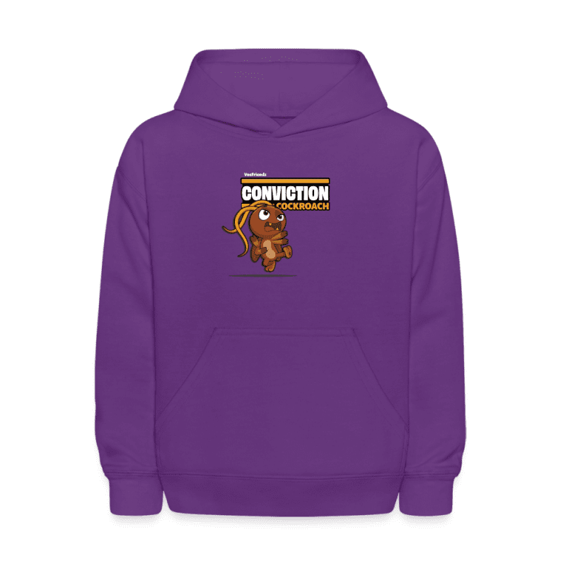 Conviction Cockroach Character Comfort Kids Hoodie - purple