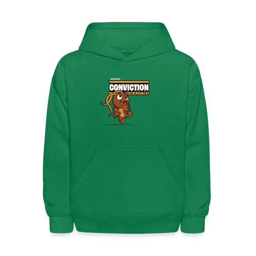 Conviction Cockroach Character Comfort Kids Hoodie - kelly green