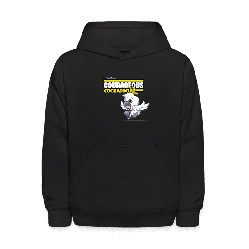 Courageous Cockatoo Character Comfort Kids Hoodie - black