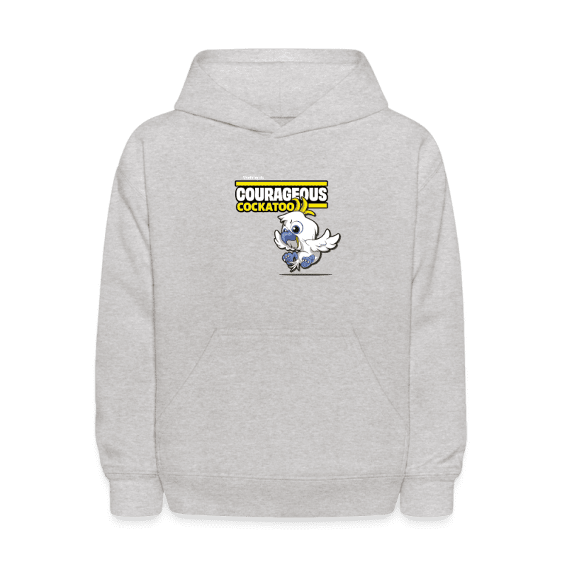 Courageous Cockatoo Character Comfort Kids Hoodie - heather gray