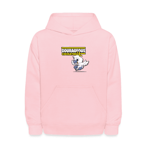 Courageous Cockatoo Character Comfort Kids Hoodie - pink