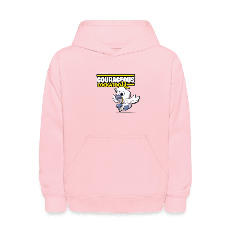 Courageous Cockatoo Character Comfort Kids Hoodie - pink