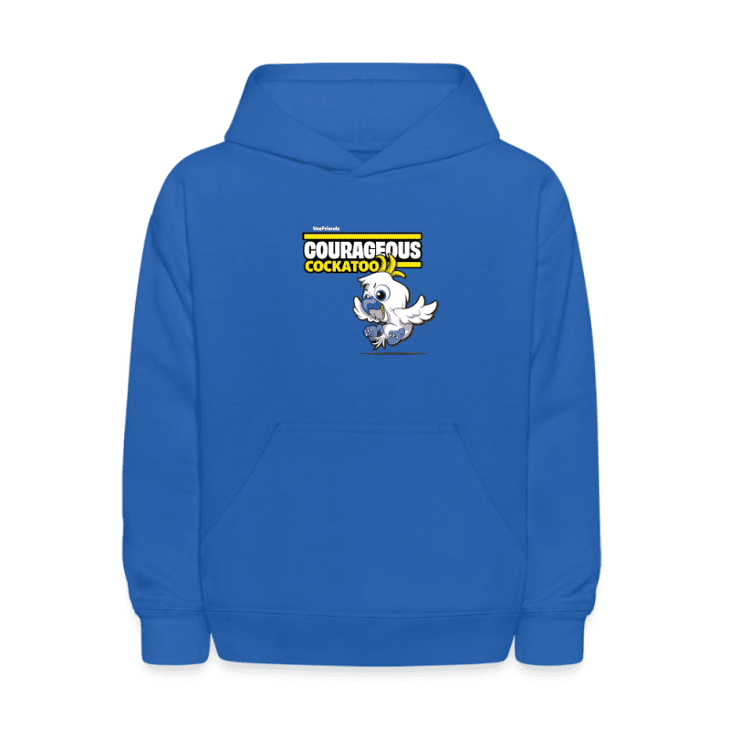 Courageous Cockatoo Character Comfort Kids Hoodie - royal blue