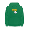 Courageous Cockatoo Character Comfort Kids Hoodie - kelly green