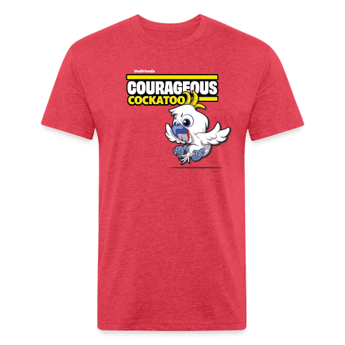 Courageous Cockatoo Character Comfort Adult Tee - heather red