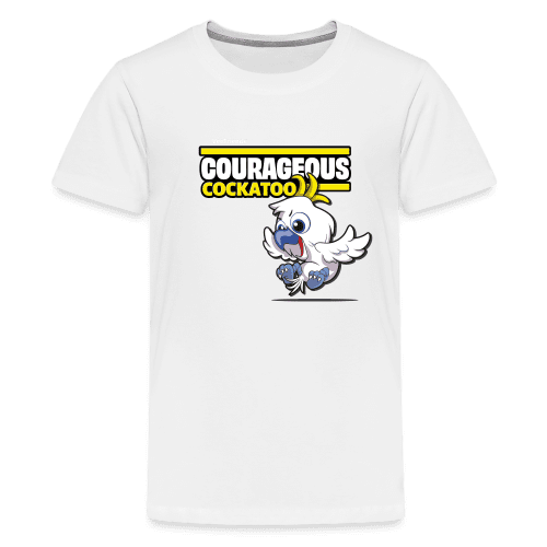 Courageous Cockatoo Character Comfort Kids Tee - white