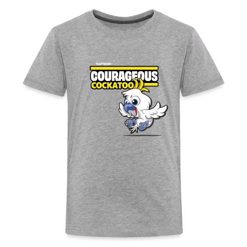 Courageous Cockatoo Character Comfort Kids Tee - heather gray