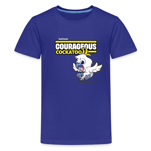 Courageous Cockatoo Character Comfort Kids Tee - royal blue