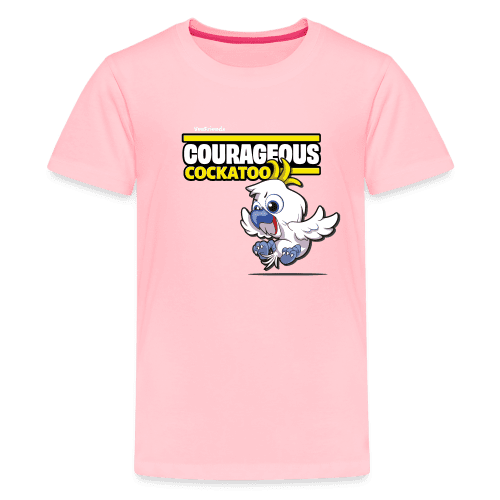 Courageous Cockatoo Character Comfort Kids Tee - pink