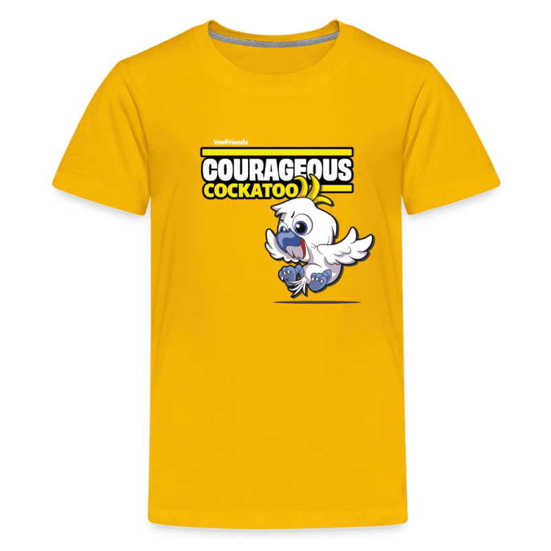 Courageous Cockatoo Character Comfort Kids Tee - sun yellow