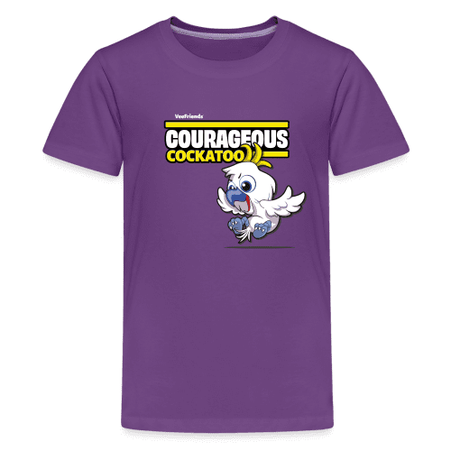 Courageous Cockatoo Character Comfort Kids Tee - purple