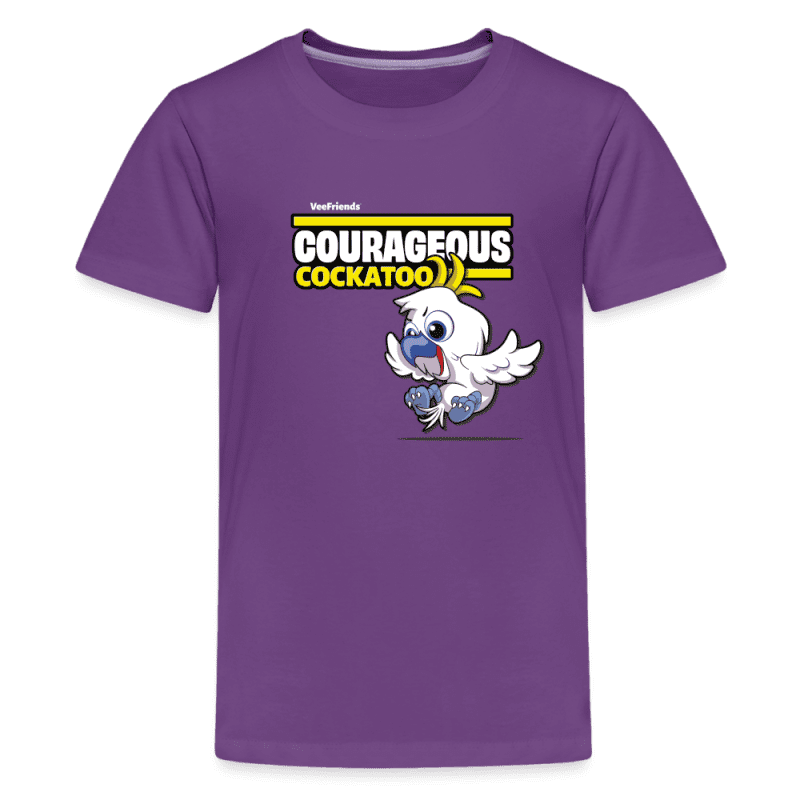 Courageous Cockatoo Character Comfort Kids Tee - purple