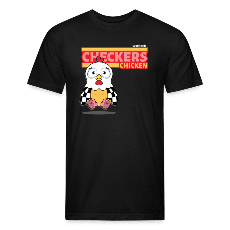 Checkers Chicken Character Comfort Adult Tee - black