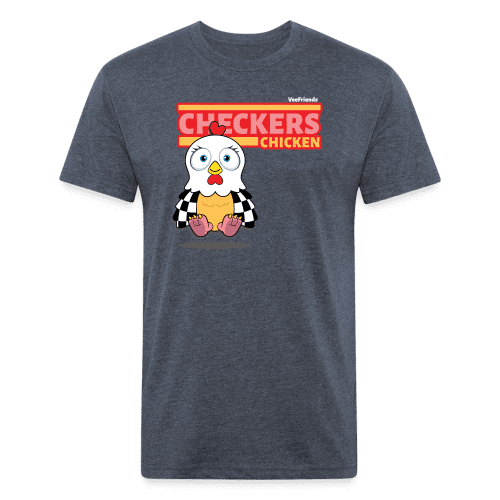 Checkers Chicken Character Comfort Adult Tee - heather navy