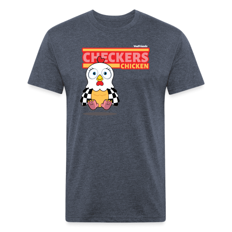 Checkers Chicken Character Comfort Adult Tee - heather navy