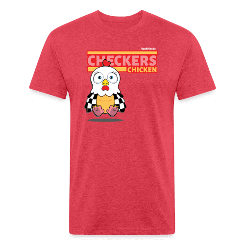 Checkers Chicken Character Comfort Adult Tee - heather red