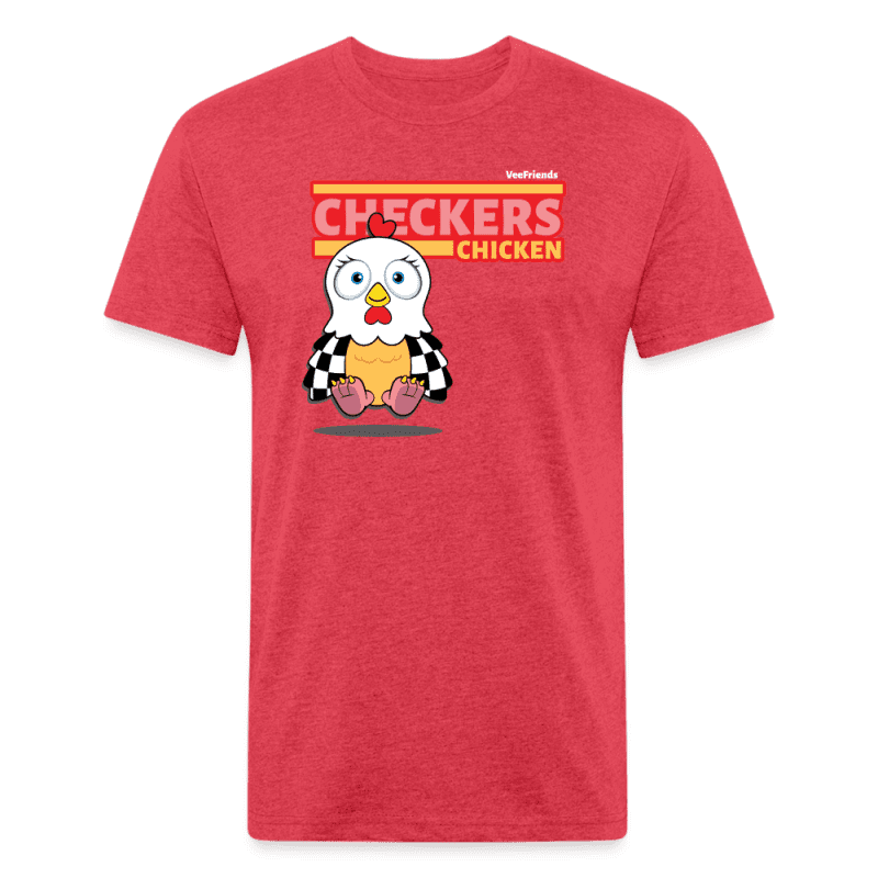 Checkers Chicken Character Comfort Adult Tee - heather red