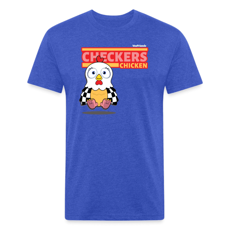 Checkers Chicken Character Comfort Adult Tee - heather royal