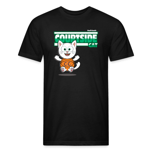 Courtside Cat Character Comfort Adult Tee - black