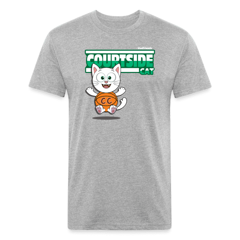 Courtside Cat Character Comfort Adult Tee - heather gray