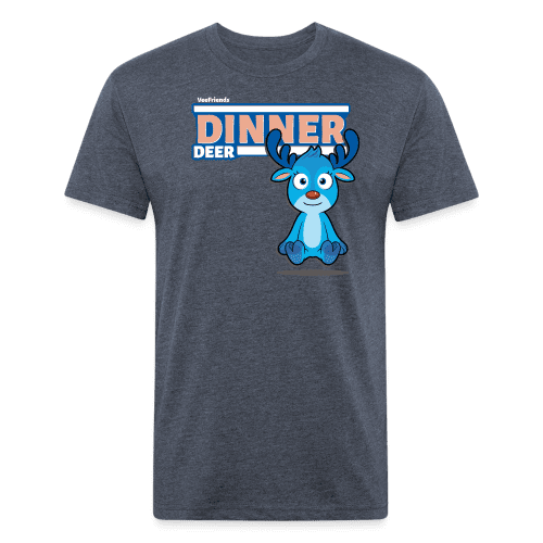 Dinner Deer Character Comfort Adult Tee - heather navy