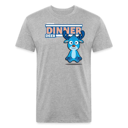 Dinner Deer Character Comfort Adult Tee - heather gray