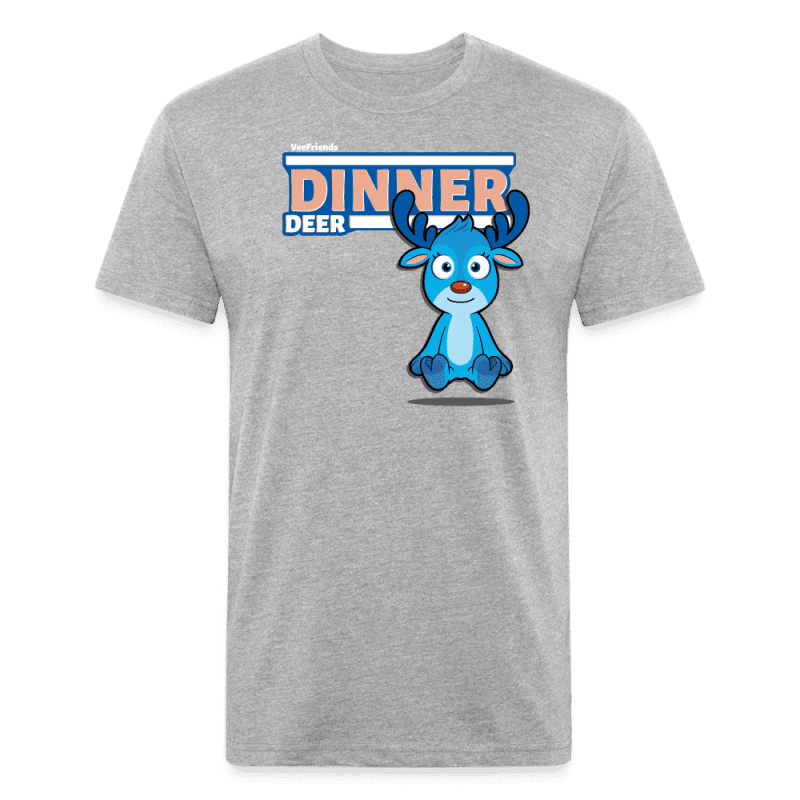 Dinner Deer Character Comfort Adult Tee - heather gray