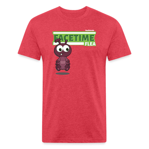 Facetime Flea Character Comfort Adult Tee - heather red