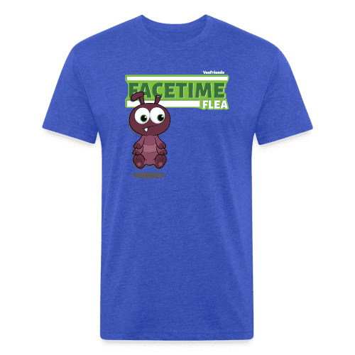 Facetime Flea Character Comfort Adult Tee - heather royal