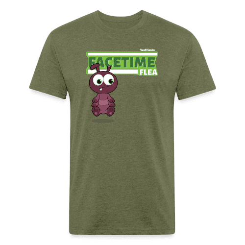 Facetime Flea Character Comfort Adult Tee - heather military green