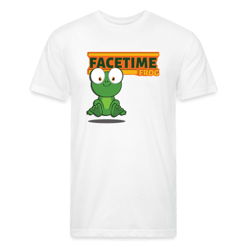 Facetime Frog Character Comfort Adult Tee - white