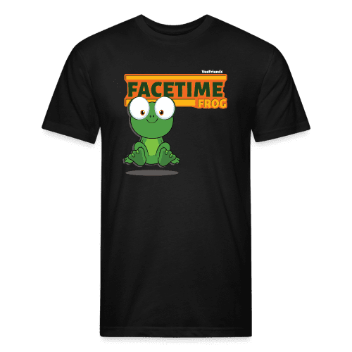 Facetime Frog Character Comfort Adult Tee - black