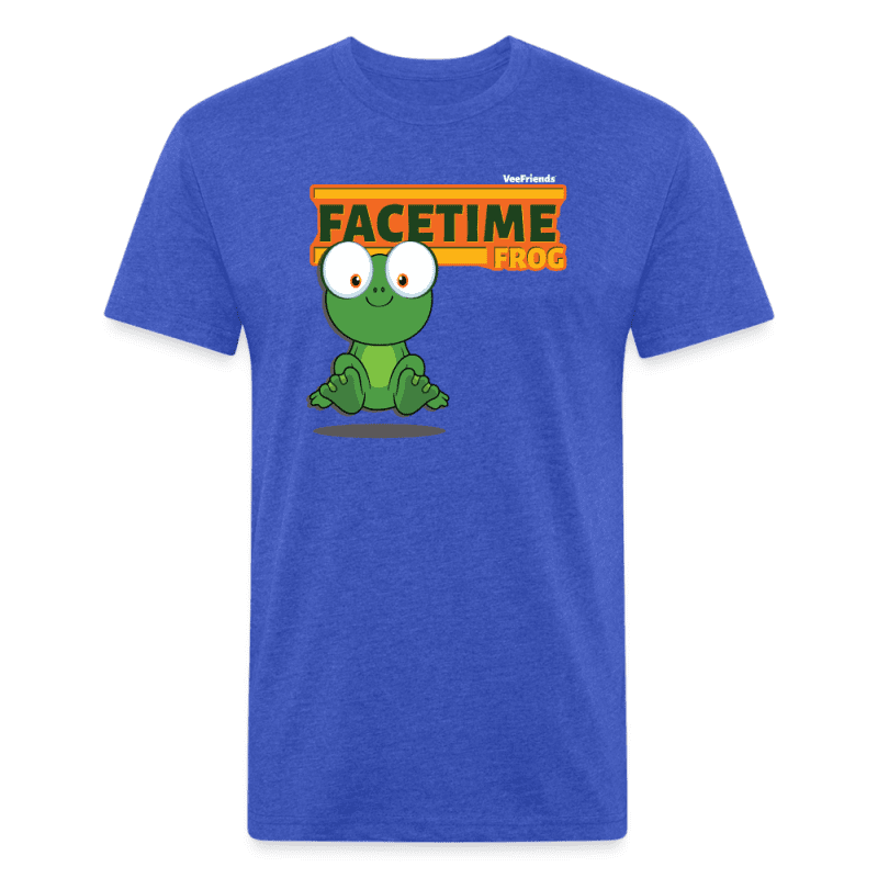 Facetime Frog Character Comfort Adult Tee - heather royal