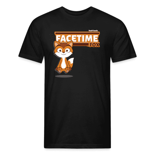 Facetime Fox Character Comfort Adult Tee - black