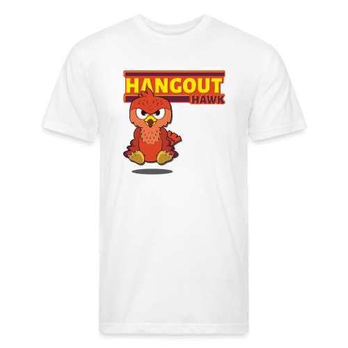 Hangout Hawk Character Comfort Adult Tee - white