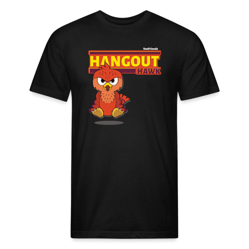 Hangout Hawk Character Comfort Adult Tee - black