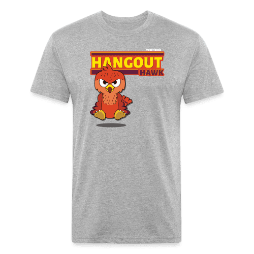 Hangout Hawk Character Comfort Adult Tee - heather gray