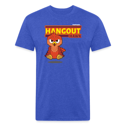 Hangout Hawk Character Comfort Adult Tee - heather royal