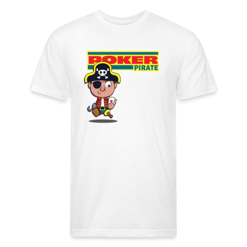 Poker Pirate Character Comfort Adult Tee - white