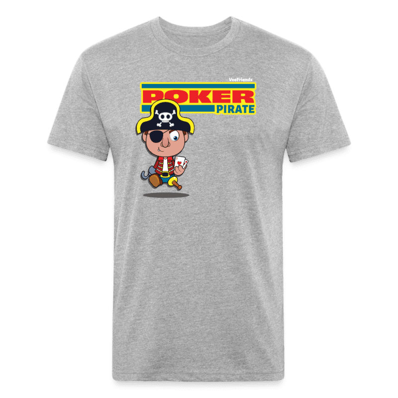 Poker Pirate Character Comfort Adult Tee - heather gray