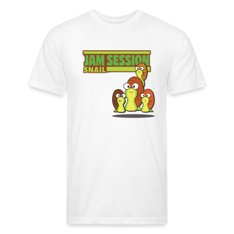 Jam Session Snail Character Comfort Adult Tee - white