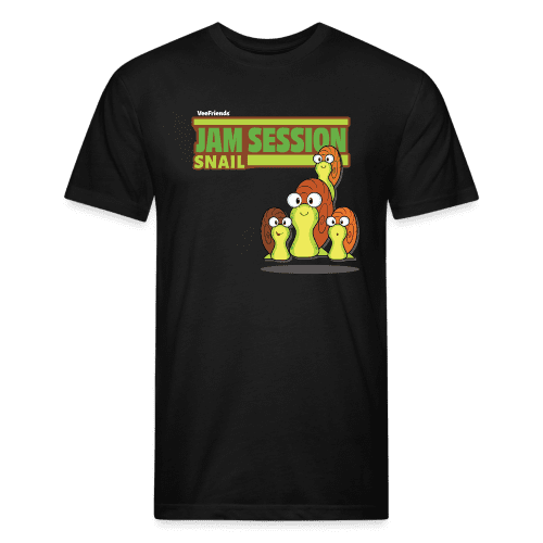 Jam Session Snail Character Comfort Adult Tee - black