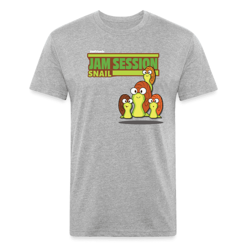 Jam Session Snail Character Comfort Adult Tee - heather gray