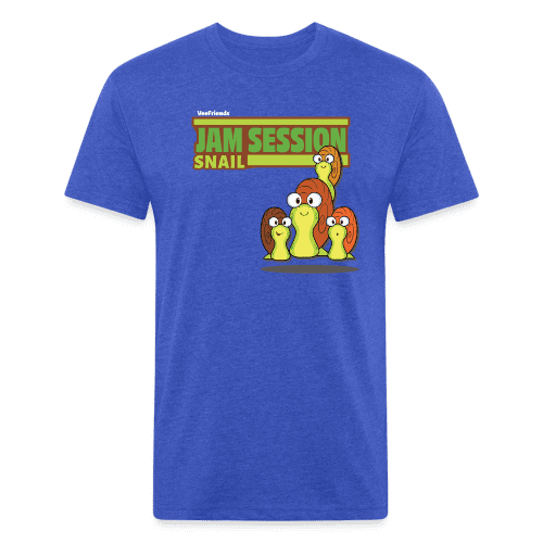 Jam Session Snail Character Comfort Adult Tee - heather royal