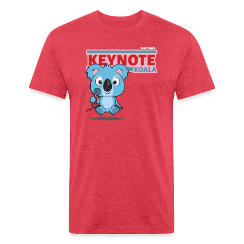 Keynote Koala Character Comfort Adult Tee - heather red