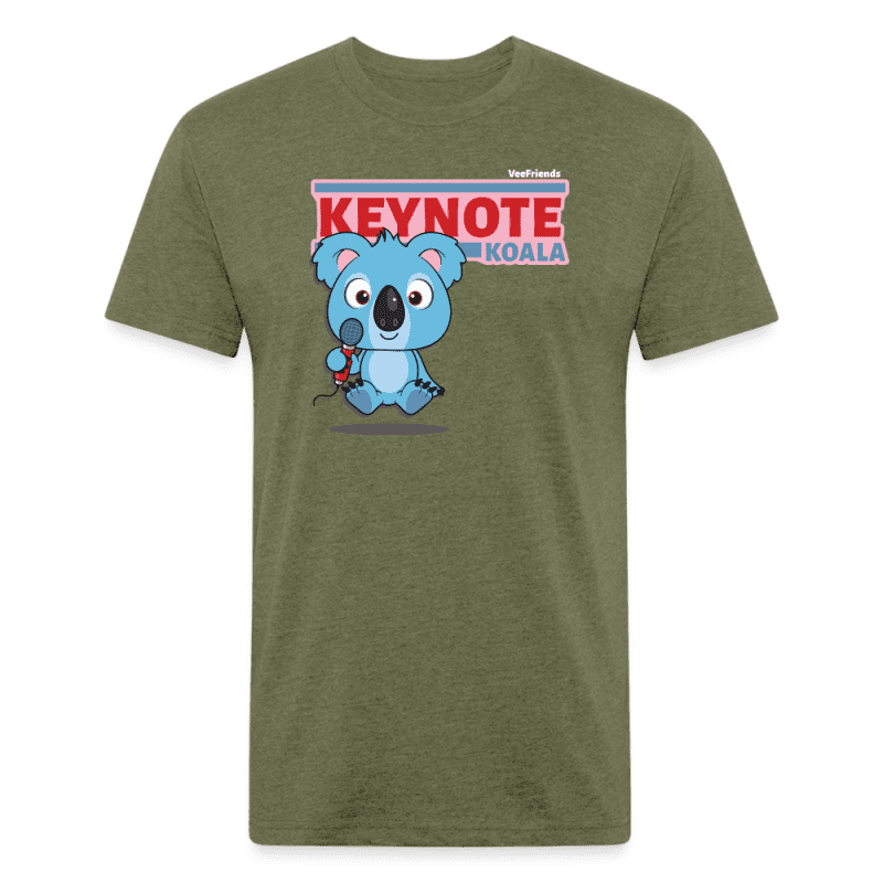 Keynote Koala Character Comfort Adult Tee - heather military green