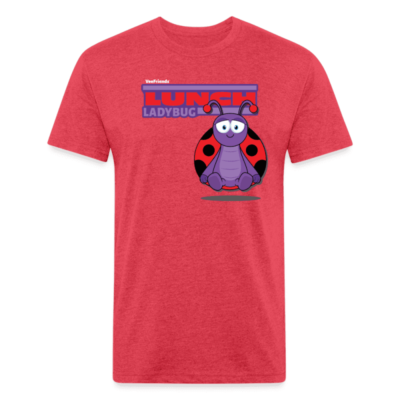 Lunch Ladybug Character Comfort Adult Tee - heather red