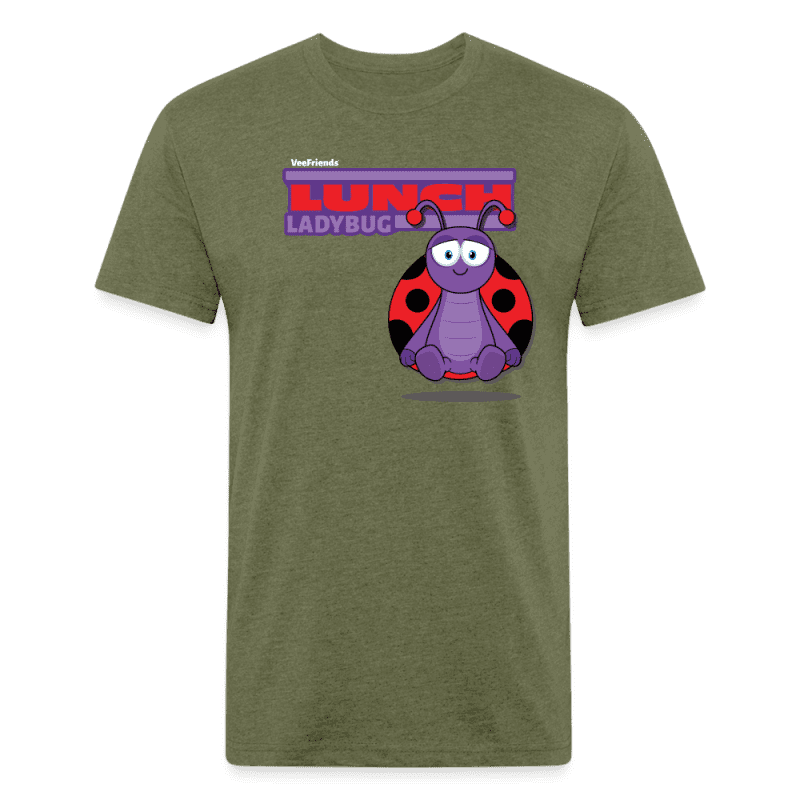 Lunch Ladybug Character Comfort Adult Tee - heather military green